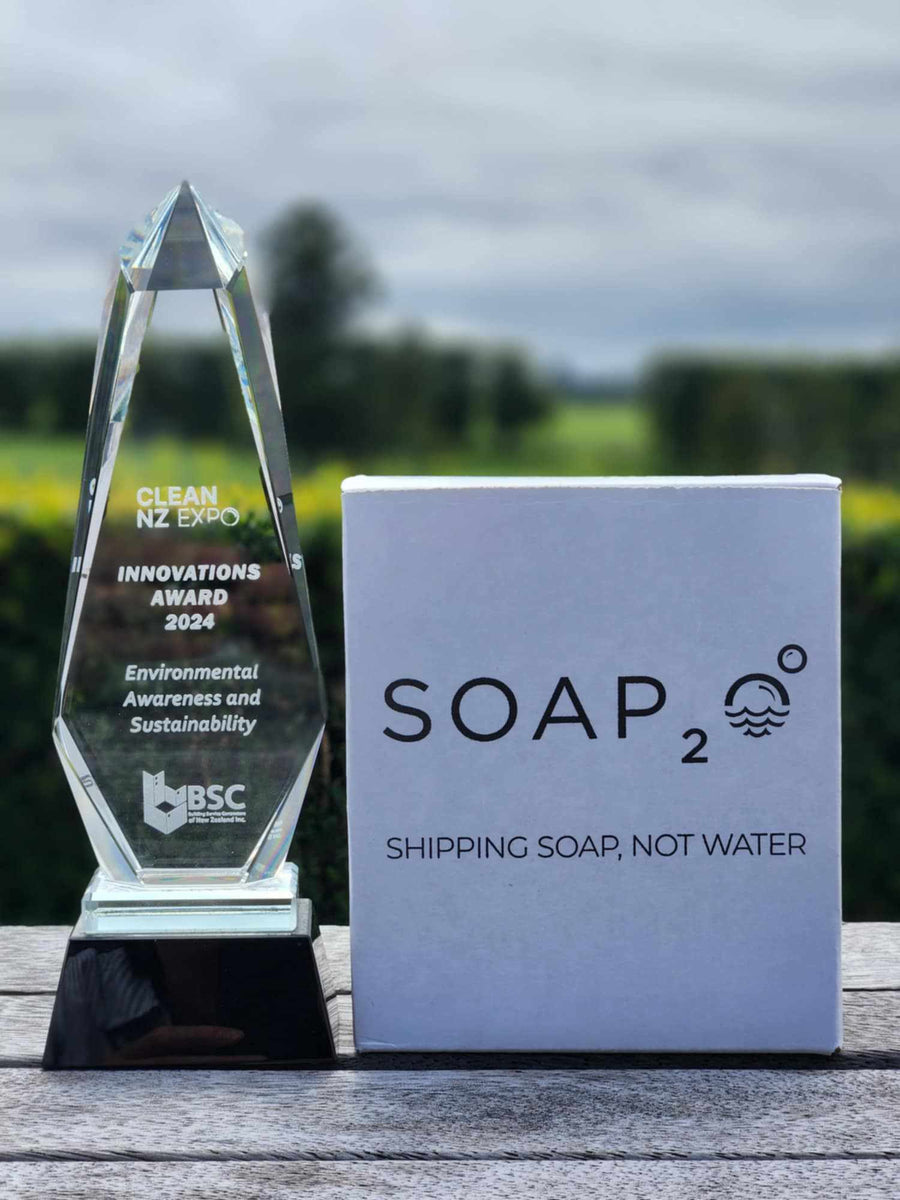 Introducing Soap₂O - Our innovative single use plastic free foam soap product