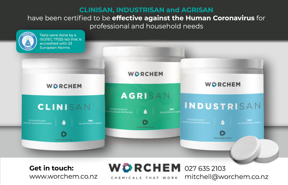 Clinisan and Industrisan by Worchem now certified in the fight against The Human Coronavirus