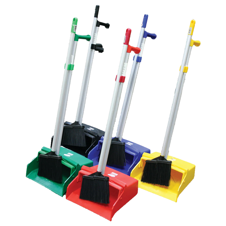 Filta Lobby Dustpan & Brush Set and Replacement Brush - Black / Blue / Red / Yellow / Green