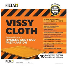 Filta Vissy commercial microfibre cleaning cloth in orange